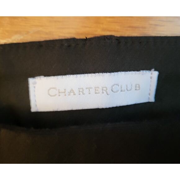 Charter Club Dress Ankle Pants Women's Black Tapered Leg Size 8 - Picture 8 of 9
